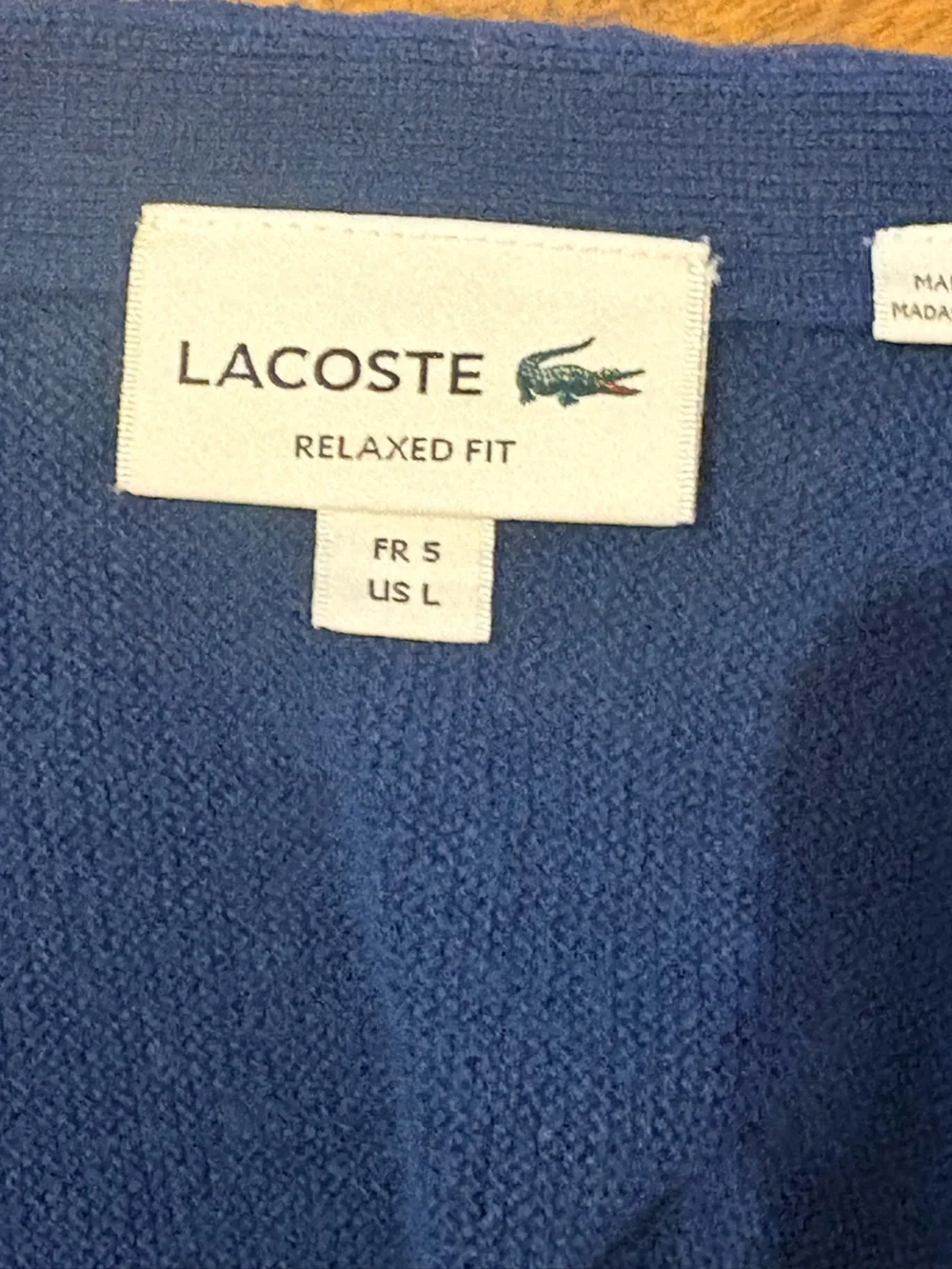 Lacoste Men's Navy Blue V-Neck Cardigan